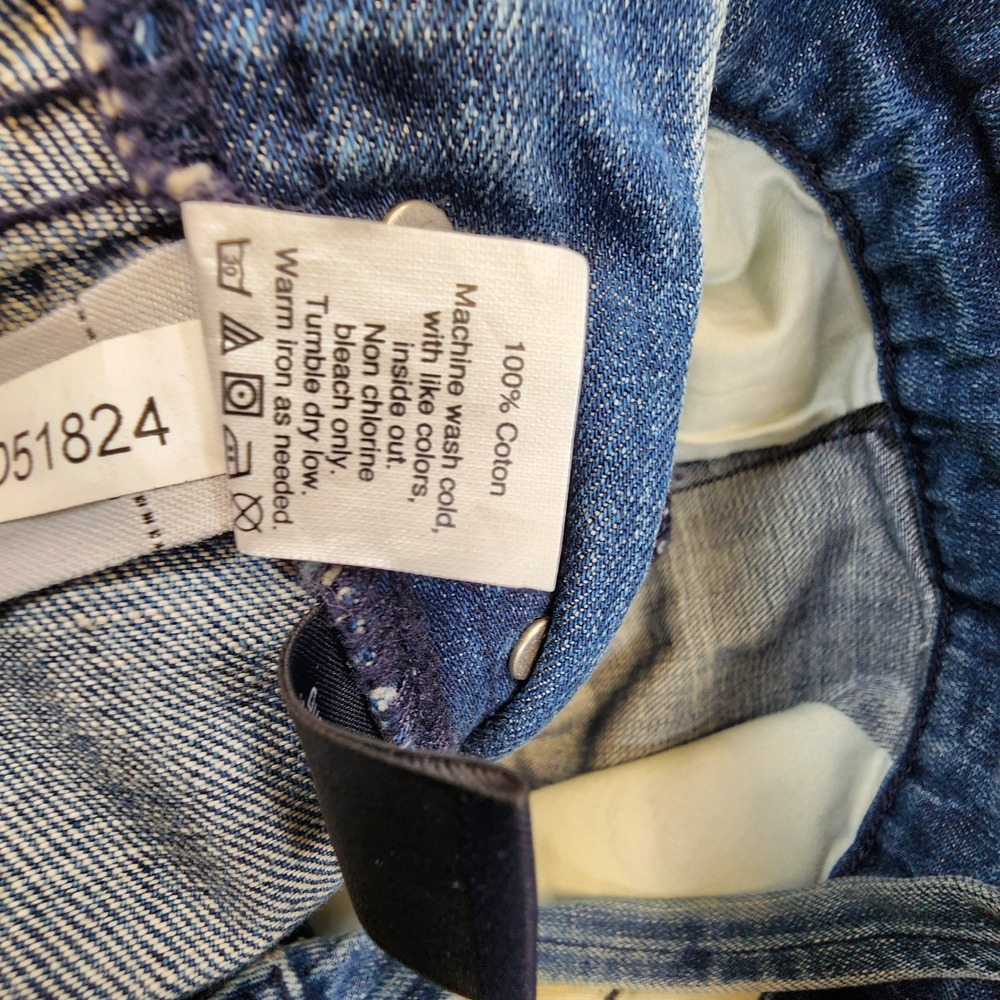 Madewell Adirondack Short Overalls Womens Medium Blue Medium Wash Raw Hem Denim - Picture 11 of 12